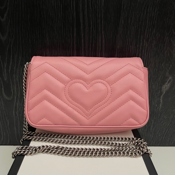 Pink Gucci Marmont 2.0 Supermini Handbag - Picture 2 of 15